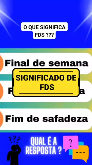 significado de fds ( ironia)