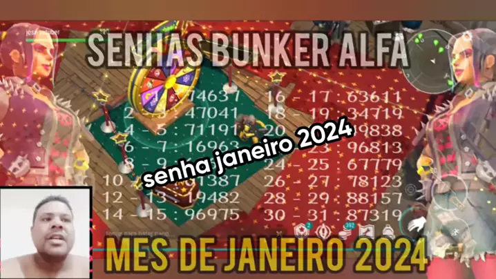 SENHAS DO BUNKER ALFA MÊS DE JANEIRO 2024 LAST DAY ON EARTH SURVIVAL