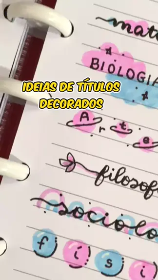 Títulos para caderno: 14 ideias bonitas e fáceis de fazer - Artesanato