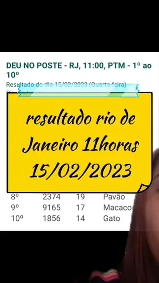 resultado em ponto rj - deu no poste hoje & que de | Kwai