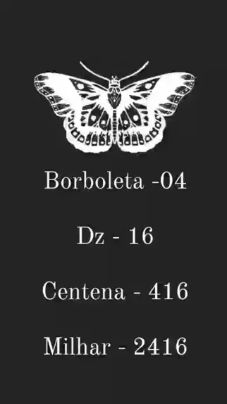 qual é a milhar de borboleta & qual a milhar da bo